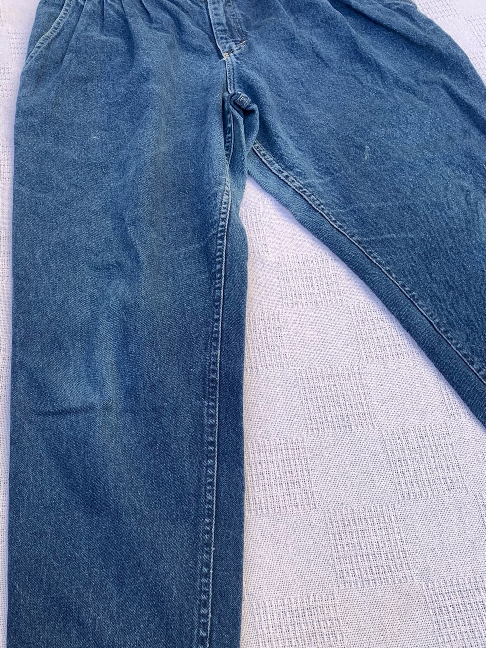 Vintage 80s 90s Lee Pleated Front High Waisted Mom Jeans Medium Wash